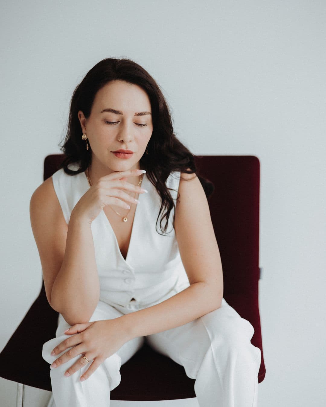 Inner Dialogue - Woman in contemplation and self-reflection